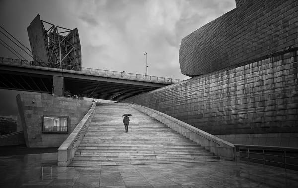 Photograph Jose Luis Mg Umbrella In Bilbao on One Eyeland